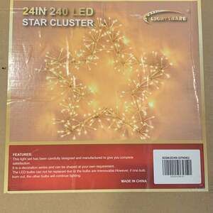 Lightshare 24” Star Cluster LED Lights 240 Warm White Holiday Decor